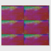 暗闇の斜子織のデザインの白熱 ラッピングペーパー (フラット)