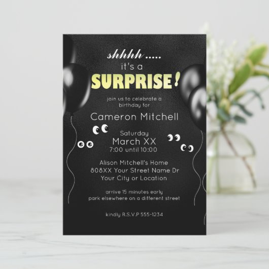 暗闇の漫画目玉サプライズパーティ 招待状 (スタンド正面)