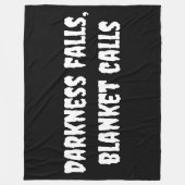 暗闇の秋、毛布ハロウィーンを呼び出す フリースブランケット (正面)