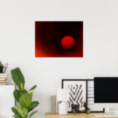 暗闇の赤い球 ポスター (ホームオフィス)