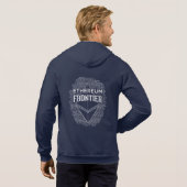 暗闇のEthereumのフロンティアのグランジな白 パーカ (裏面フル)