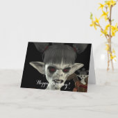 暗闇は美しい失敗の豚のようなバースデー・カードを来ます カード (黄色い花)