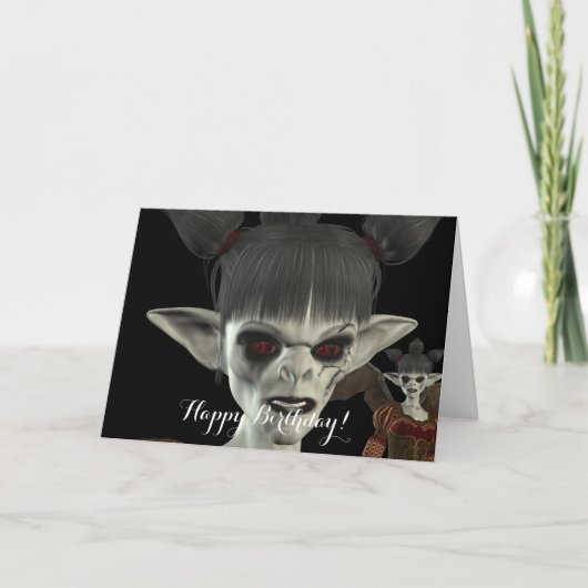 暗闇は美しい失敗の豚のようなバースデー・カードを来ます カード (正面)