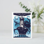 暗闇を照らす、ヴィンテージはがき ポストカード (スタンド正面)