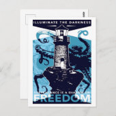 暗闇を照らす、ヴィンテージはがき ポストカード (正面/裏面)