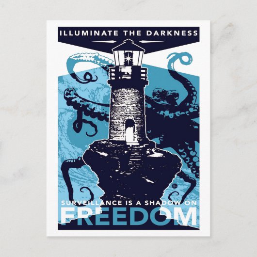 暗闇を照らす、ヴィンテージはがき ポストカード (正面)