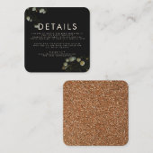 "暗闇平らな結婚式の詳細のエンクロージャカード"は-上がりました エンクロージャーカード (正面/裏面)