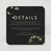 "暗闇平らな結婚式の詳細のエンクロージャカード"は-上がりました エンクロージャーカード (正面)