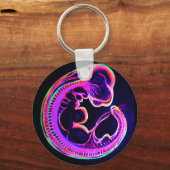 暗闇白熱［赤熱］光を放つ中の蛍光胚 キーホルダー (正面)