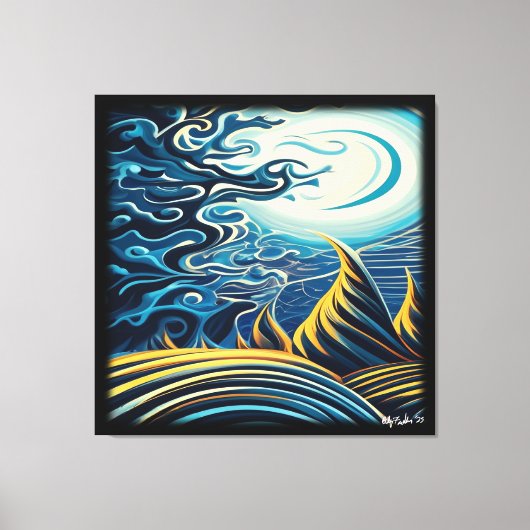 暗闇 キャンバスプリント (正面)