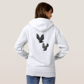 (暗闇)ユニセックスな基本的なフード付きのスエットシャツの値をつけます パーカ (裏面フル)