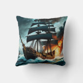 暗雲の婚約した近くで戦闘に参加した海賊船 クッション (裏面)