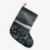 暗雲アベブシティ建物 スモールクリスマスストッキング (正面 (吊り時))