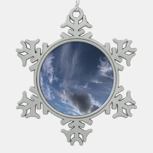 暗雲 スノーフレークピューターオーナメント (正面)