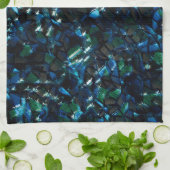 暗風変わりい背景と霞んだ輝きにモザイク キッチンタオル (折り畳み)