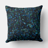 暗風変わりい背景と霞んだ輝きにモザイク クッション (裏面)