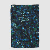 暗風変わりい背景と霞んだ輝きにモザイク ゴルフタオル (正面)