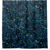 暗風変わりい背景と霞んだ輝きにモザイク シャワーカーテン (正面)