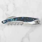 暗風変わりい背景と霞んだ輝きにモザイク ソムリエナイフ (裏面)