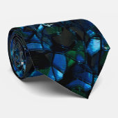 暗風変わりい背景と霞んだ輝きにモザイク ネクタイ (ロール)