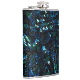 暗風変わりい背景と霞んだ輝きにモザイク フラスク