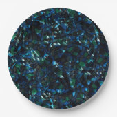 暗風変わりい背景と霞んだ輝きにモザイク ペーパープレート (正面)