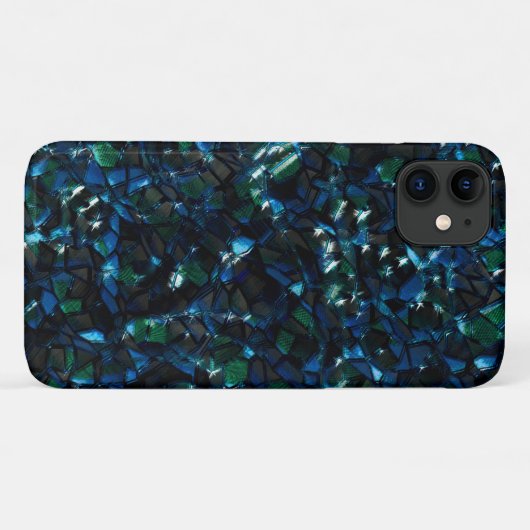 暗風変わりい背景と霞んだ輝きにモザイク Case-Mate iPhoneケース (裏面(横))