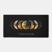 暗黄金月相の天体モノグラム デスクマット (正面)