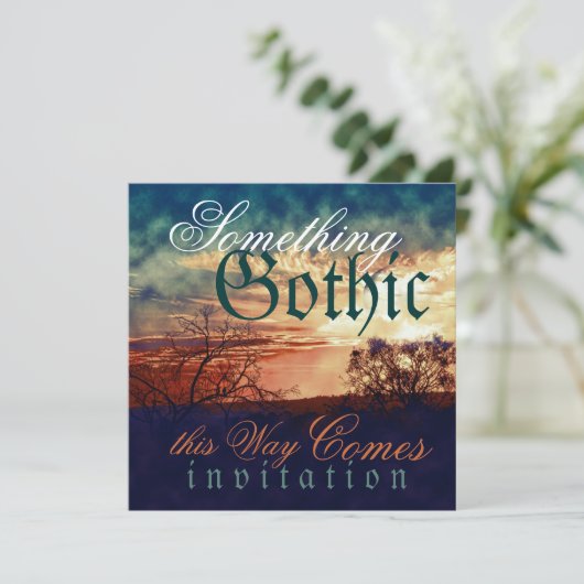 暗黒と嵐のゴシックのハロウィン結婚ズ 招待状 (スタンド正面)