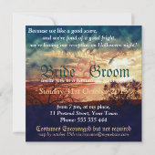 暗黒と嵐のゴシックのハロウィン結婚ズ 招待状 (裏面)