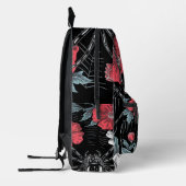暗黒のロマンチックなクモのフローラ プリントバックパック (左)
