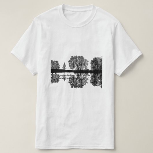暗黒の森の川アート - 不気味な自然の神秘 Tシャツ (デザイン正面)