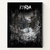 暗黒の森 |森の木の雪のノート ノートブック (裏面)