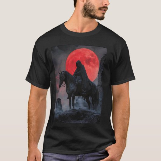 暗黒の騎手 赤い月 Tシャツ (正面)