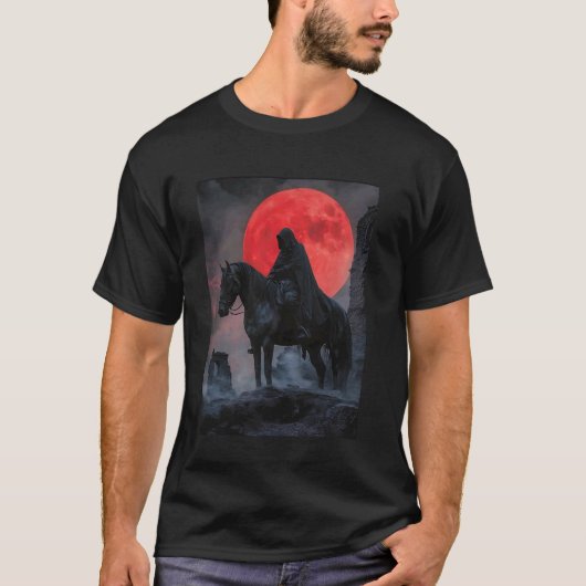 暗黒の騎手 赤い月 Tシャツ (正面)