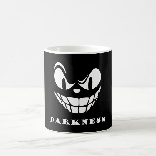 暗黒モンスターの顔 コーヒーマグカップ (中央)