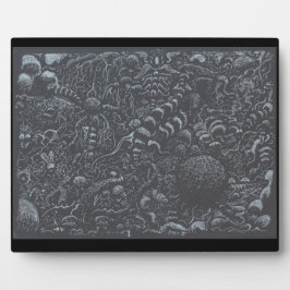 暗黒世界の銀のインクの風景 フォトプラーク