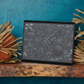 暗黒世界の銀のインクの風景 フォトプラーク (側面)