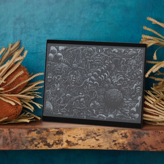 暗黒世界の銀のインクの風景 フォトプラーク (側面)