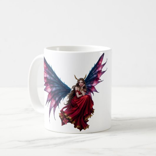 暗黒幻想の妖精の女王 蝶の羽根 コーヒーマグカップ (正面左)