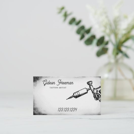 暗黒白タトゥーマシン 名刺 (スタンド正面)