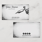 暗黒白タトゥーマシン 名刺 (正面/裏面)