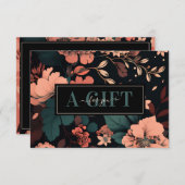 暗黒秋フローラ美しい事業贈与証 (正面/裏面)