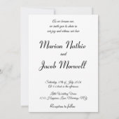 暗黒結婚の神秘的ゴシック 招待状 (裏面)