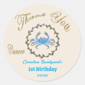 暗黒金ゴールドフローラエンボスがん〔占星術の〕十二宮図 ラウンドシール (正面)