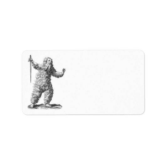 暴おもしろい暴な男 – 中世の伝説 ラベル (正面)