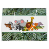 暴れろ！ジャングルテーマ誕生日抱き枕 ラージペーパーバッグ (正面)