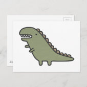 暴れ回る恐竜! ポストカード (正面/裏面)