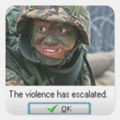 暴力がエスカレートした。 スクエアシール (正面)