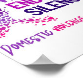 暴力とストップ沈黙の家庭内暴力Aw ポスター (角)